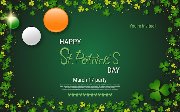 St Patricks Day elegant vector illustration