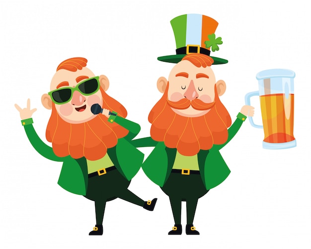 St patricks day elves cartoons