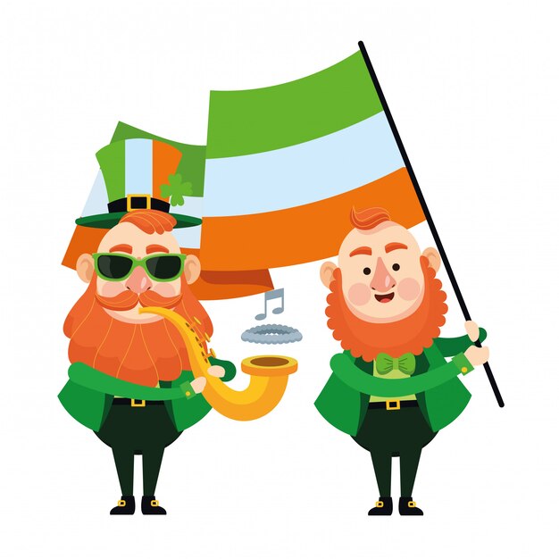 St patricks day elves cartoons