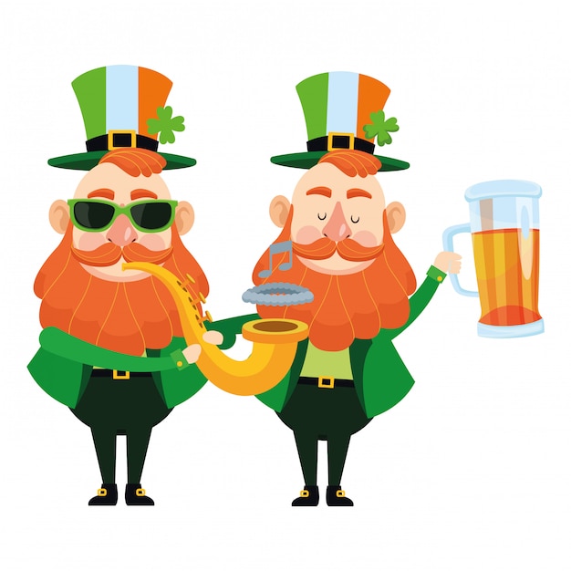 St patricks day elves cartoons