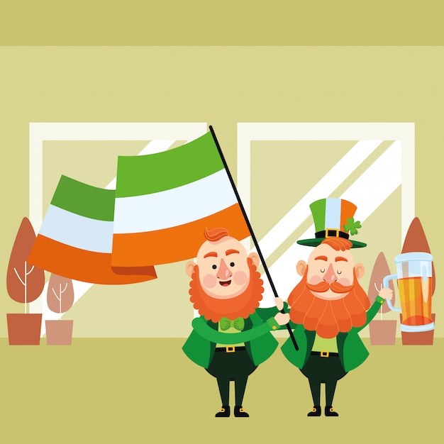 Vector st patricks day elves cartoons