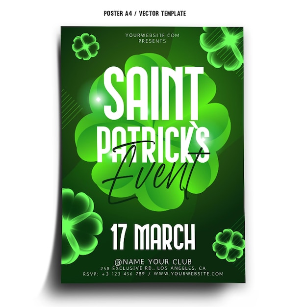 st patricks day poster vector