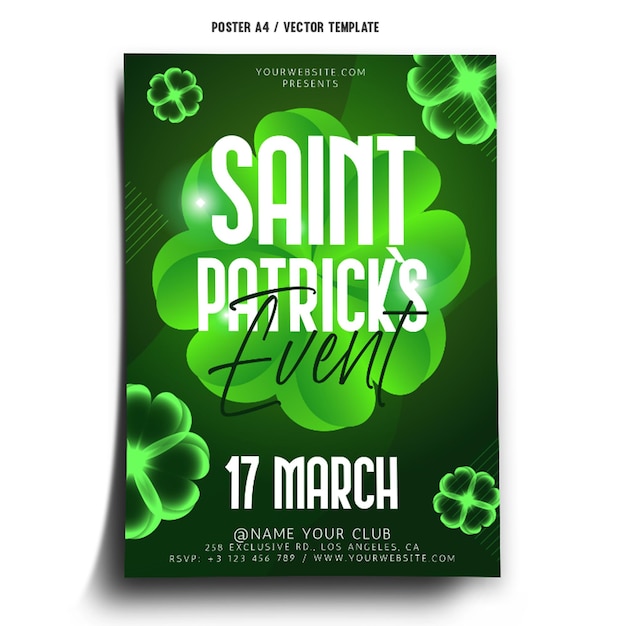 St Patricks Day Event Poster Template