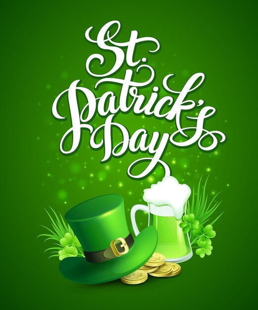 St. patricks day groet. illustratie