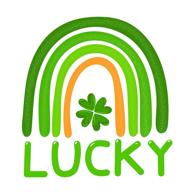 St patricks day happy go lucky regenboog