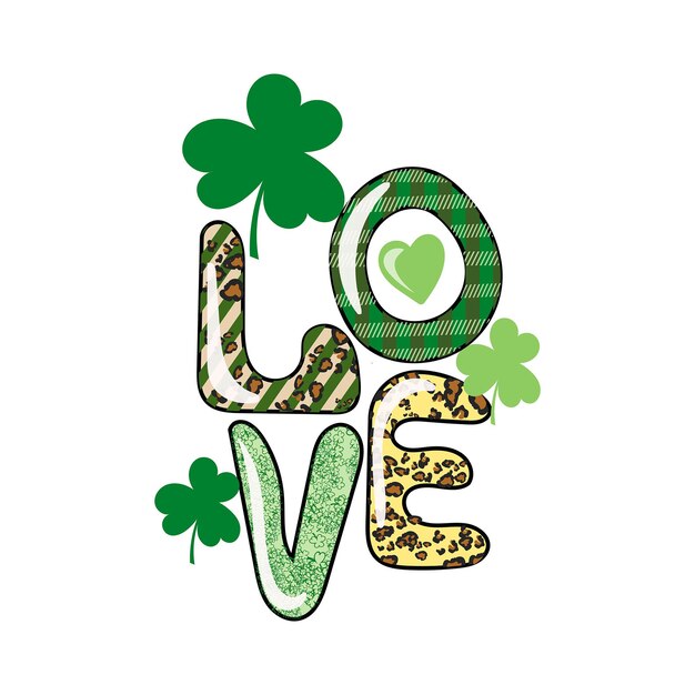 St Patricks Day Love Sublimation