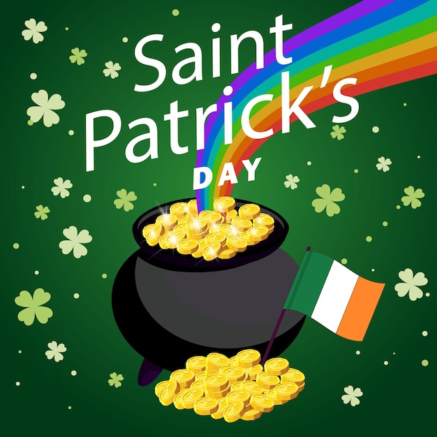 Vector st patricks day template design banner on st patrick's day