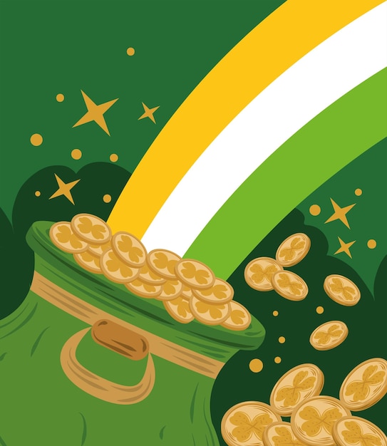 Vector st patricks day traditional cauldron