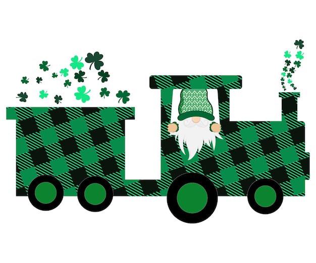 St. Patricks Day truck with gnome