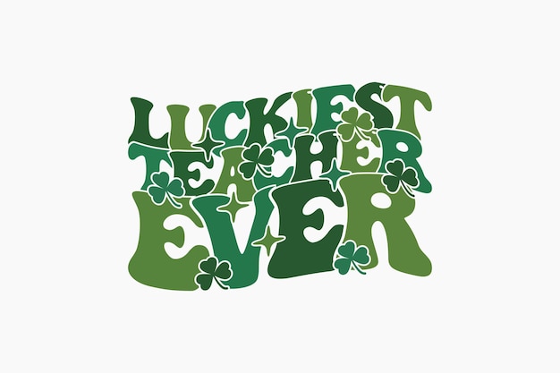 St Patricks Day TShirt Design Retro Lucky Tshirt Design Good for Tshirt print poster card