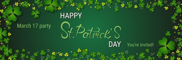 St Patricks Day vector banner template