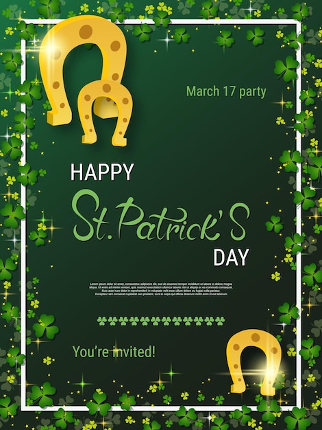 St Patricks Day vector flyer template