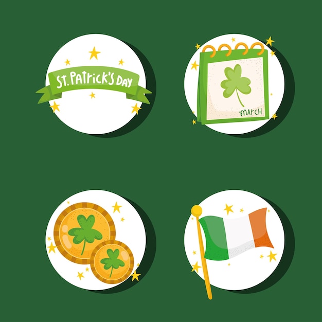 St patricks day vector icons