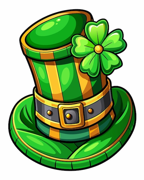 Vector st patricks hat isolated at a distance from each other on a white background 3