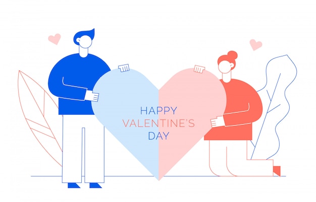 St. Valentijnsdag concept met mensen