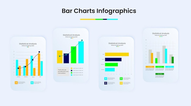 Staafdiagrammen infographics