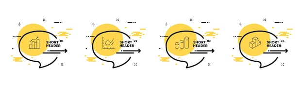 Staafdiagrammen ingesteld pictogram diagrammen statistieken statistische gegevens analyse analytics presentatie grafiek visuele hulp bedrijfsconcept infographic tijdlijn met pictogrammen en 4 stappen vector lijn pictogram