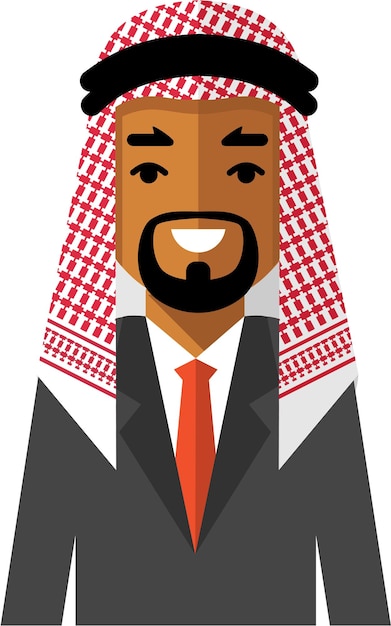 Vector staande arabische man zakenman portret