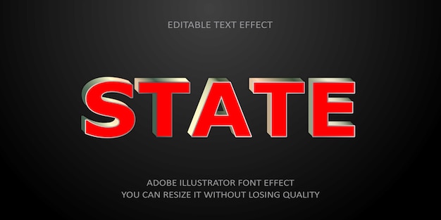 Vector staat vector tekst lettertype effect