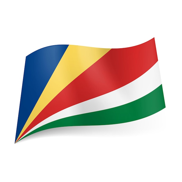 Staatsvlag van de seychellen.