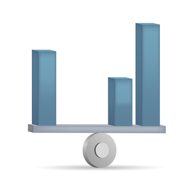 Stabiliteitspictogram in 3D Gekleurde illustratie van kernwaardencollectie 3D-cartoon Stabiliteitspictogram voor webdesign-infographics en meer