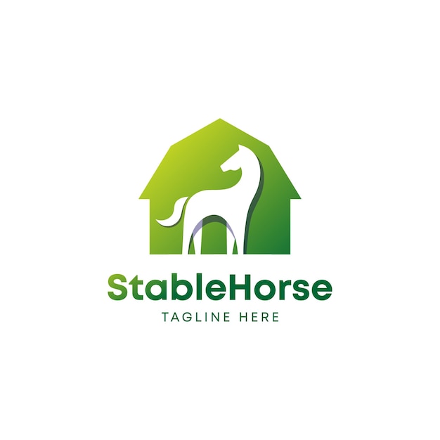 Stable horse logo template vector