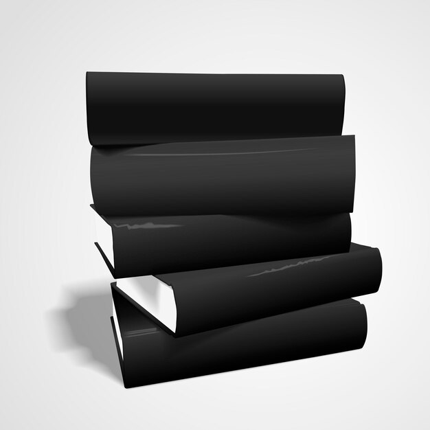 Vector stack of blank books