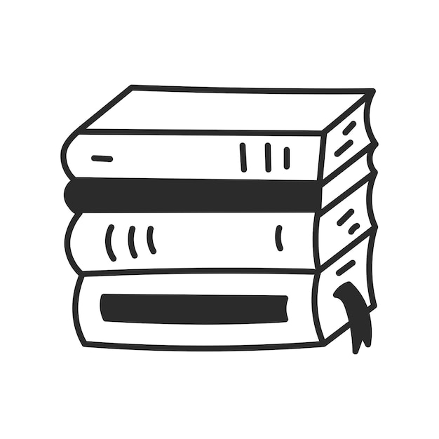 Степка книг икона эскиза литературы Библиотека Книжный магазин векторная иллюстрация
