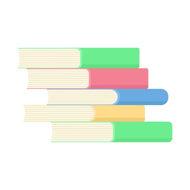 Stack of books isolated vector illustration