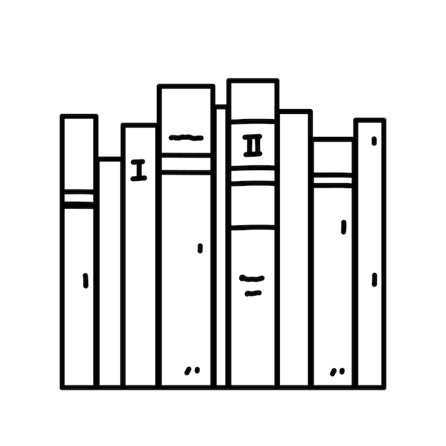 本と教科書のスタックは、白い背景で隔離学用品落書きイラスト