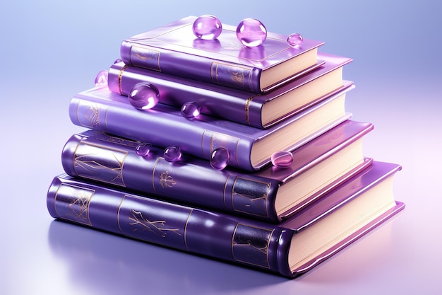 Vector the stack of books on a white background 3d illustration anaglyph view with redcyan glasses