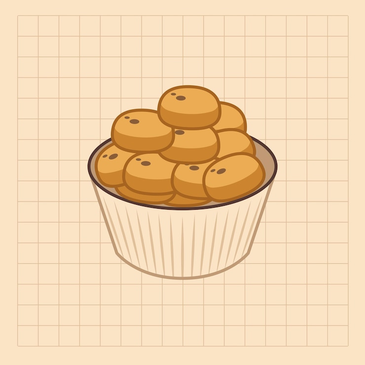 Vector stack of chocolate cakes full of vector illustration suitable for design elements stickers and logo