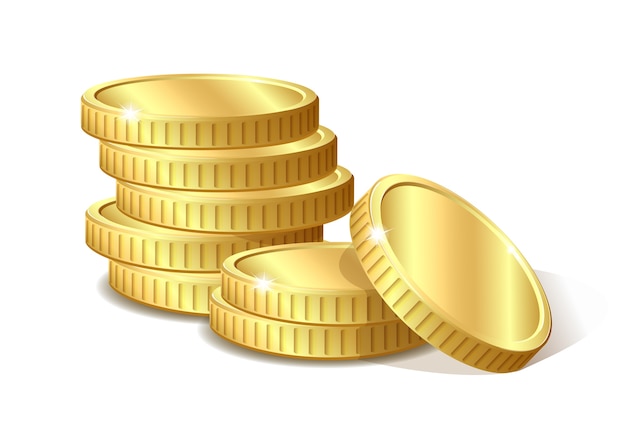 Stack of gold coins illustration