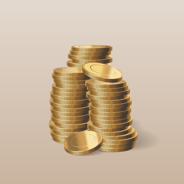 Vector stack of golden coins