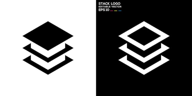 Stack logo Opslaglaag papier gegevens verzending verpakking Vector icoon symbool ontwerp sjabloon EPS10