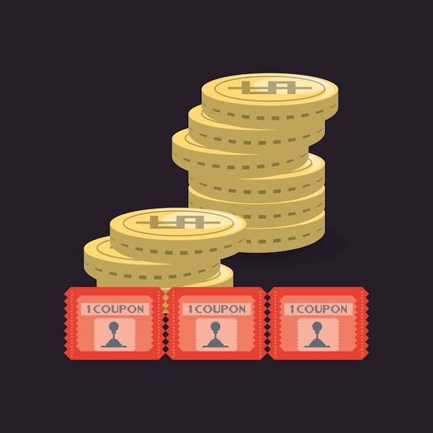 Vector stack of money coins