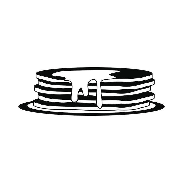 Vector stack of pancakes icon in simple style isolated on white background