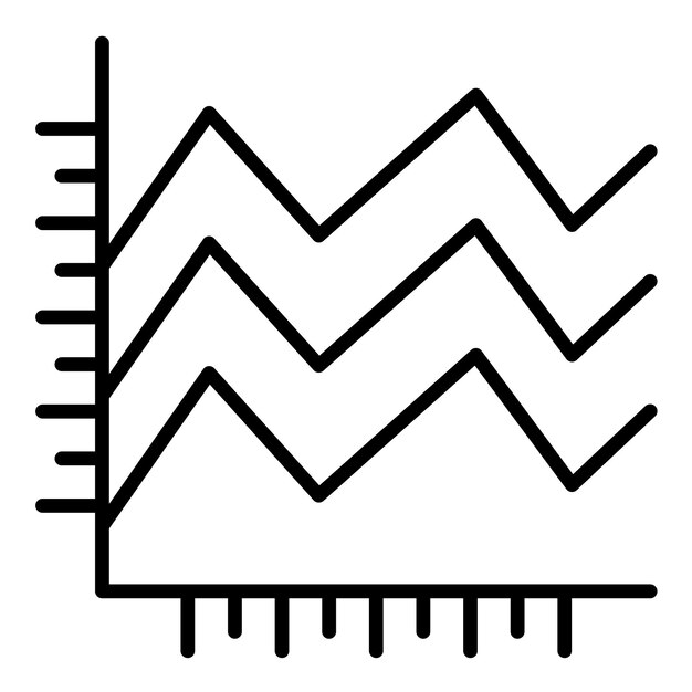 Stacked Area Line Illustration