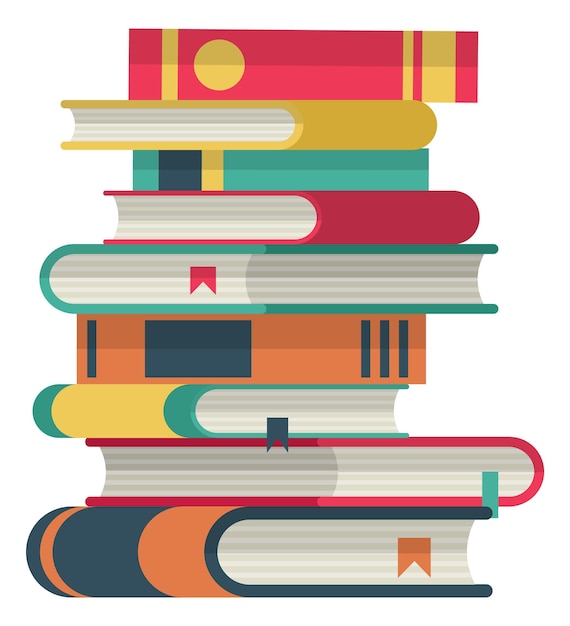 Stacked book icon Library symbol Bookstore logo