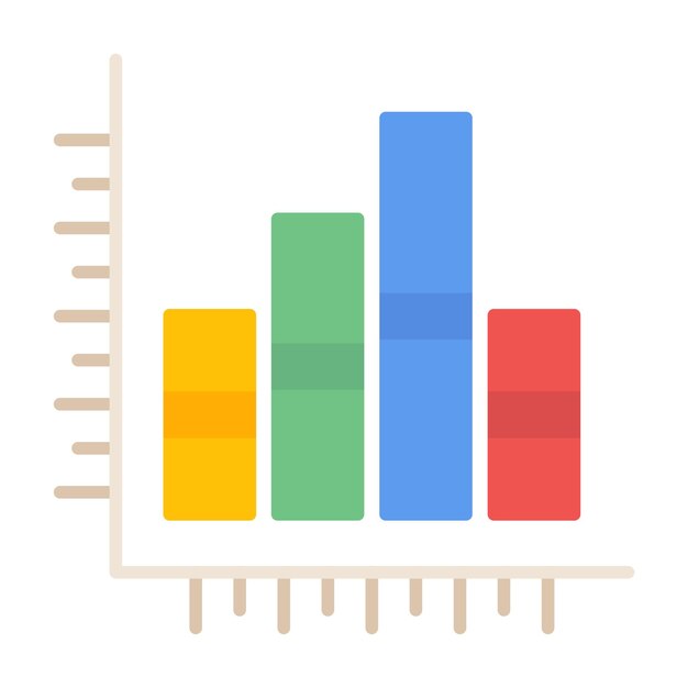 Stacked Column Flat Illustration