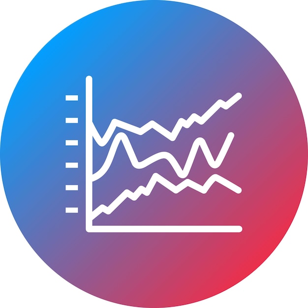 Stacked Graph icon vector image Can be used for Infographics