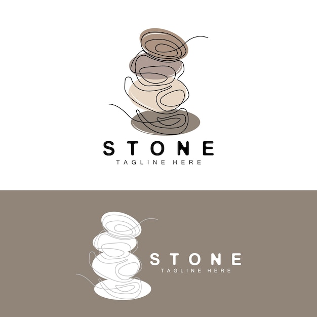 Stacked Stone Logo Design Balancing Stone Vector Building Material Stone Illustration Pumice Stone Illustration Walpapeer Stone