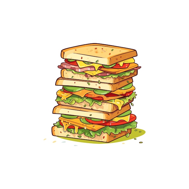 stacks of delicious sandwiches