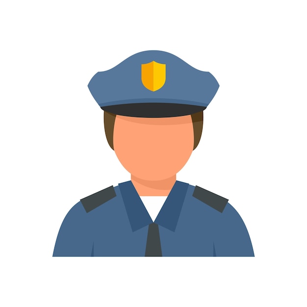 Stad politieagent pictogram Vlakke afbeelding van stad politieagent vector pictogram geïsoleerd op een witte achtergrond