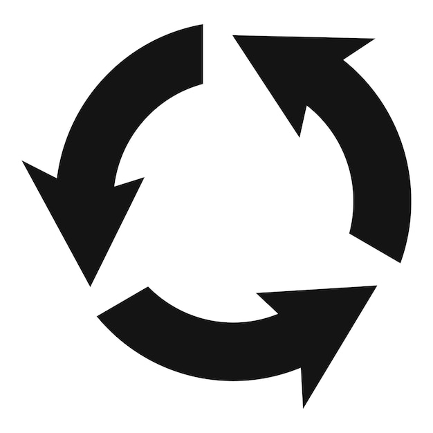 Stad recycling pictogram Eenvoudige illustratie van stad recycling vector pictogram voor webdesign geïsoleerd op een witte achtergrond