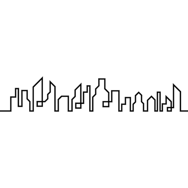 Stad skyline achtergrond vector illustratie ontwerp