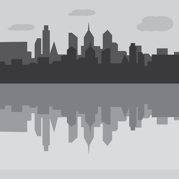 Vector stad skyline achtergrond vectorillustratie