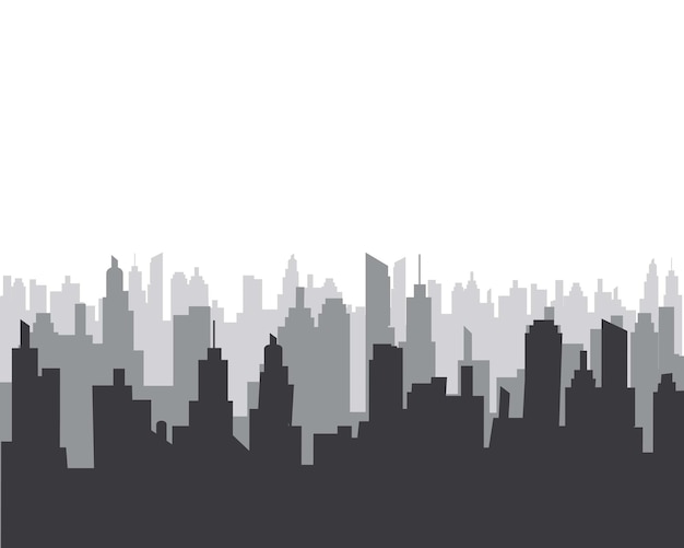 Stad skyline vector silhouet