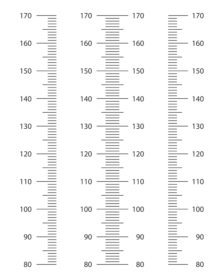 Stadiometer schaalset van 80 tot 170 cm Kids hoogtemeter sjabloon voor muurstickers