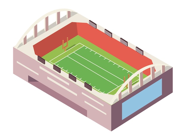 Vector stadion voetbal isometrisch